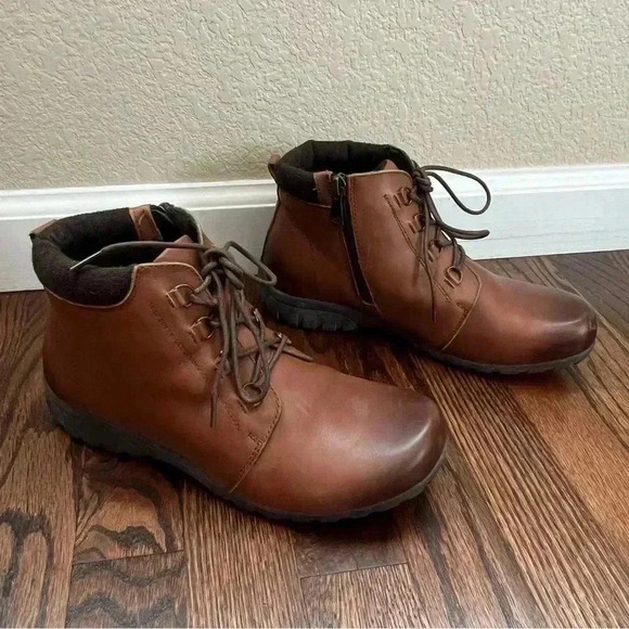 Propet Delaney Women’s Lace Up Zip Ankle Boots Brown Leather Size 6.5 WDV002L - Picture 2 of 15
